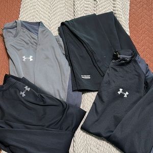 Men’s Under Armour size large fitted long sleeve tactical shirts 4 bundle)